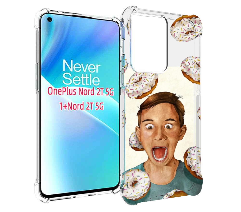 

Чехол MyPads Бешенные-пончики для OnePlus Nord 2T, Прозрачный, Tocco