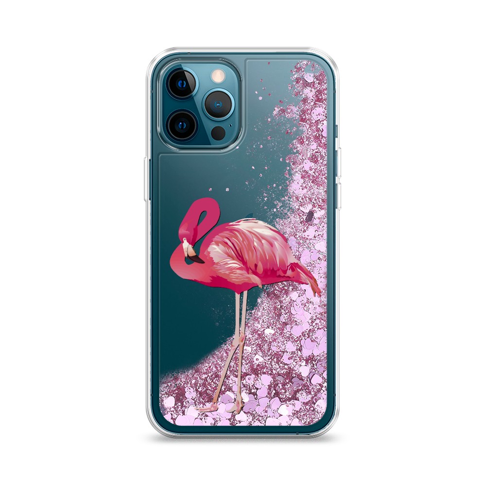

Жидкий чехол с блестками "Застенчивый фламинго" на Apple iPhone 12 Pro, 12894-1