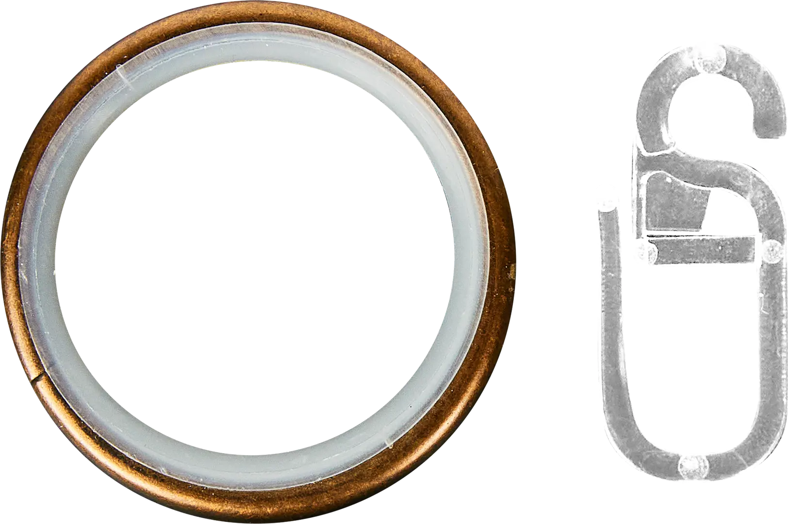 Кольцо с крючком Inspire металл цвет античная медь 20 см 10 шт косметичка несессер на липучках с крючком бордовый