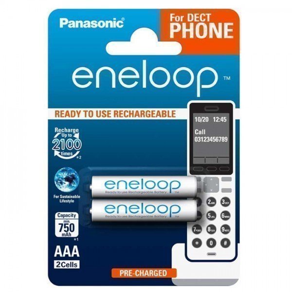

Аккумуляторы Panasonic eneloop BK-4MCCE/2DE 750мАч AAA DECT BL2