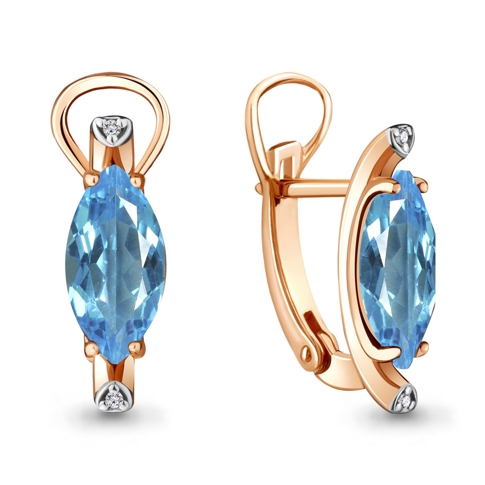 

Серьги из серебра с топазом Aquamarine 4713092А_925_з, 4713092А_925_з