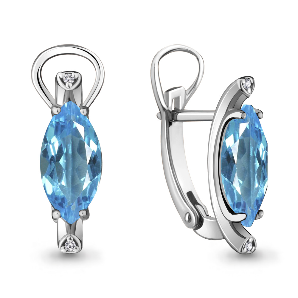 

Серьги из серебра с топазом Aquamarine 4713092А_925_р, 4713092А_925_р