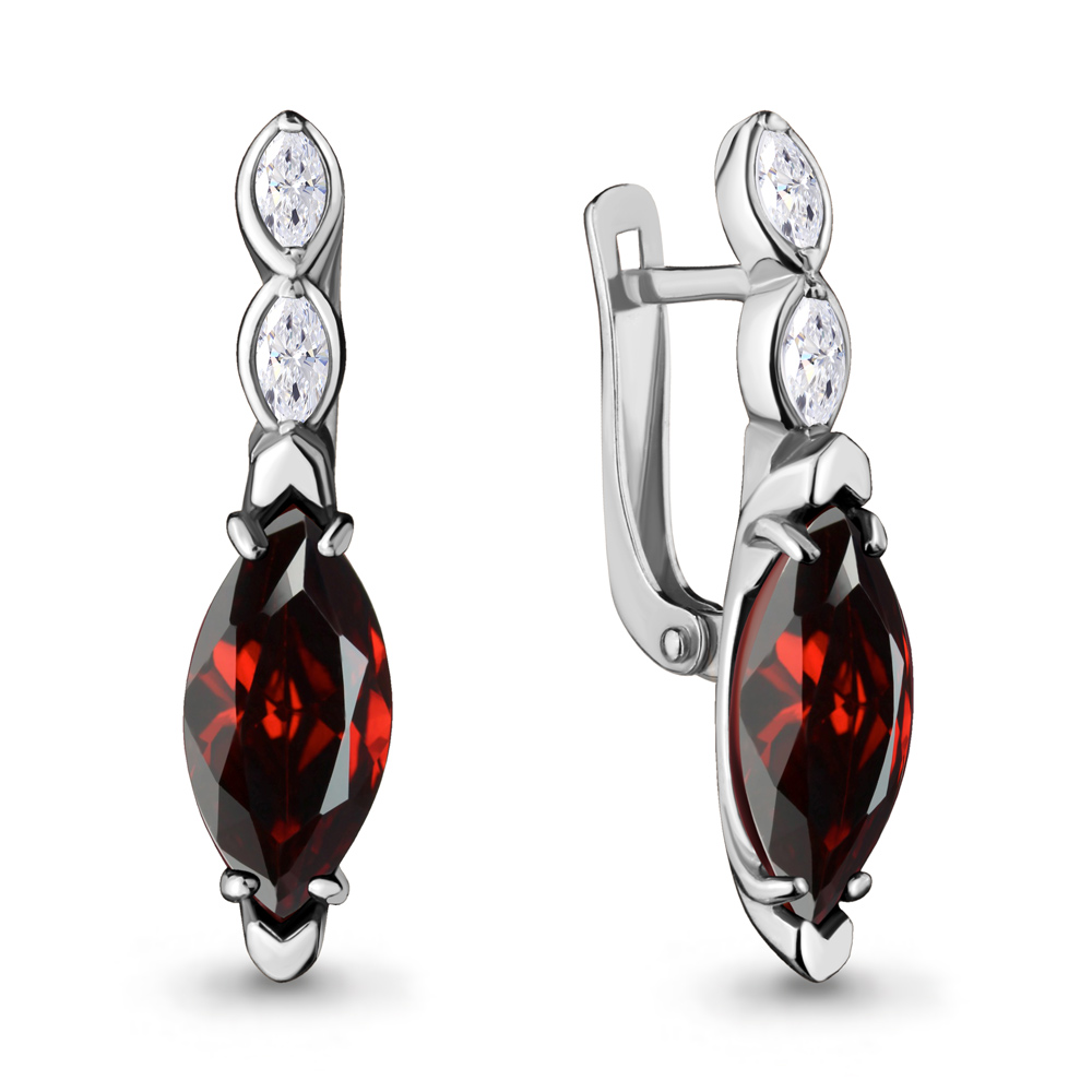 

Серьги из серебра с гранатом Aquamarine 4713103_925_р, 4713103_925_р