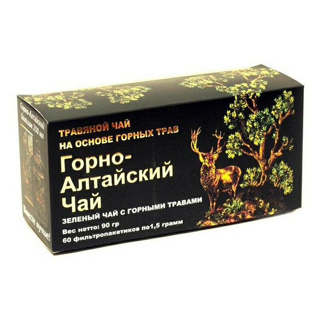 Чай зеленый Нарине горно-алтайский в пакетиках 1,5 г x 60 шт