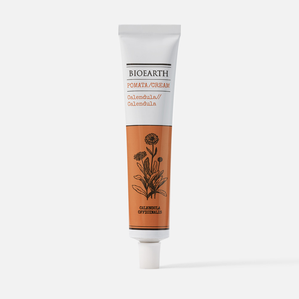 Крем для лица BIOEARTH Calendula Cream с календулой, увлажняющий, 50 мл прокладки гигиенические laurier f botanical cotton c ароматом лаванды и ромашки 54 шт