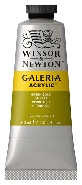 фото Краска акриловая winsor&newton galeria 60 мл зелено-золотой