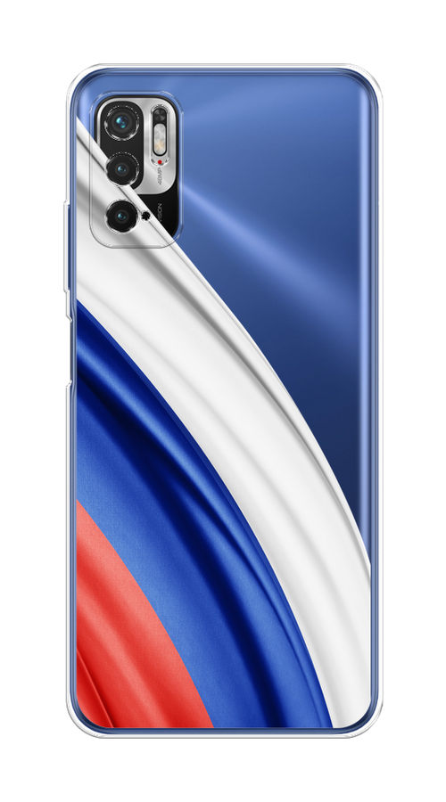 

Чехол на Xiaomi Redmi Note 10T/Note 10 5G/Poco M3 Pro "Флаг России уголок", Белый;синий;красный;прозрачный, 310750-1