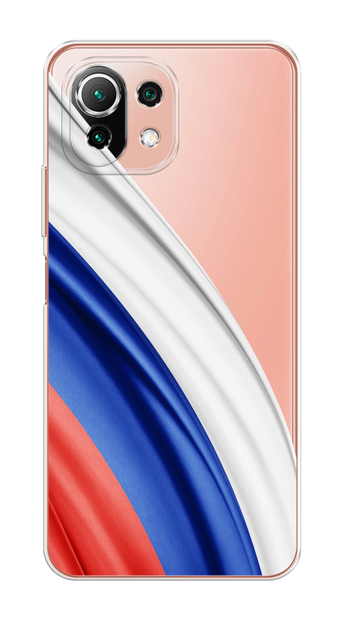 

Чехол на Xiaomi Mi 11 Lite/5G NE "Флаг России уголок", Белый;синий;красный;прозрачный, 311750-1