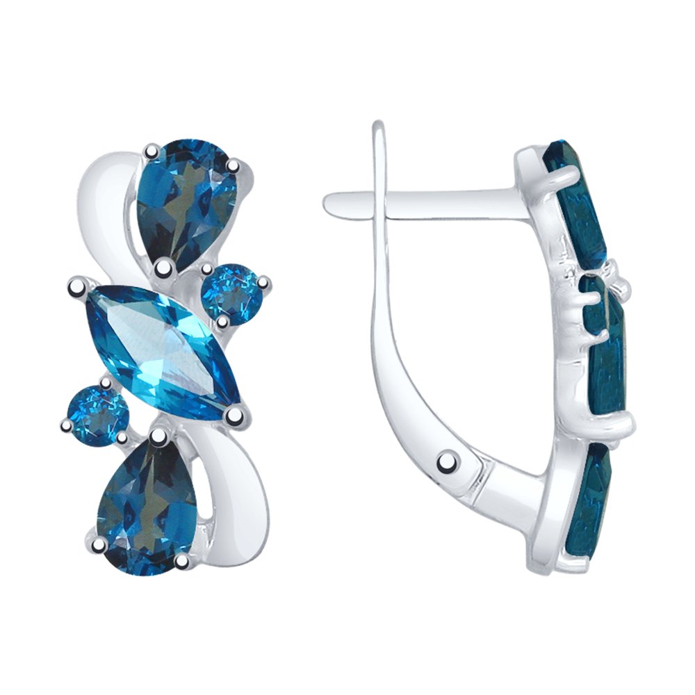 

Серьги из серебра SOKOLOV 92021802, топаз, 92021802