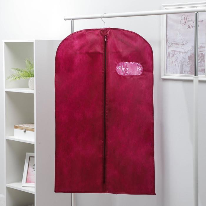 Sima-land с окном, 60х100 см, спанбонд, цвет бордо