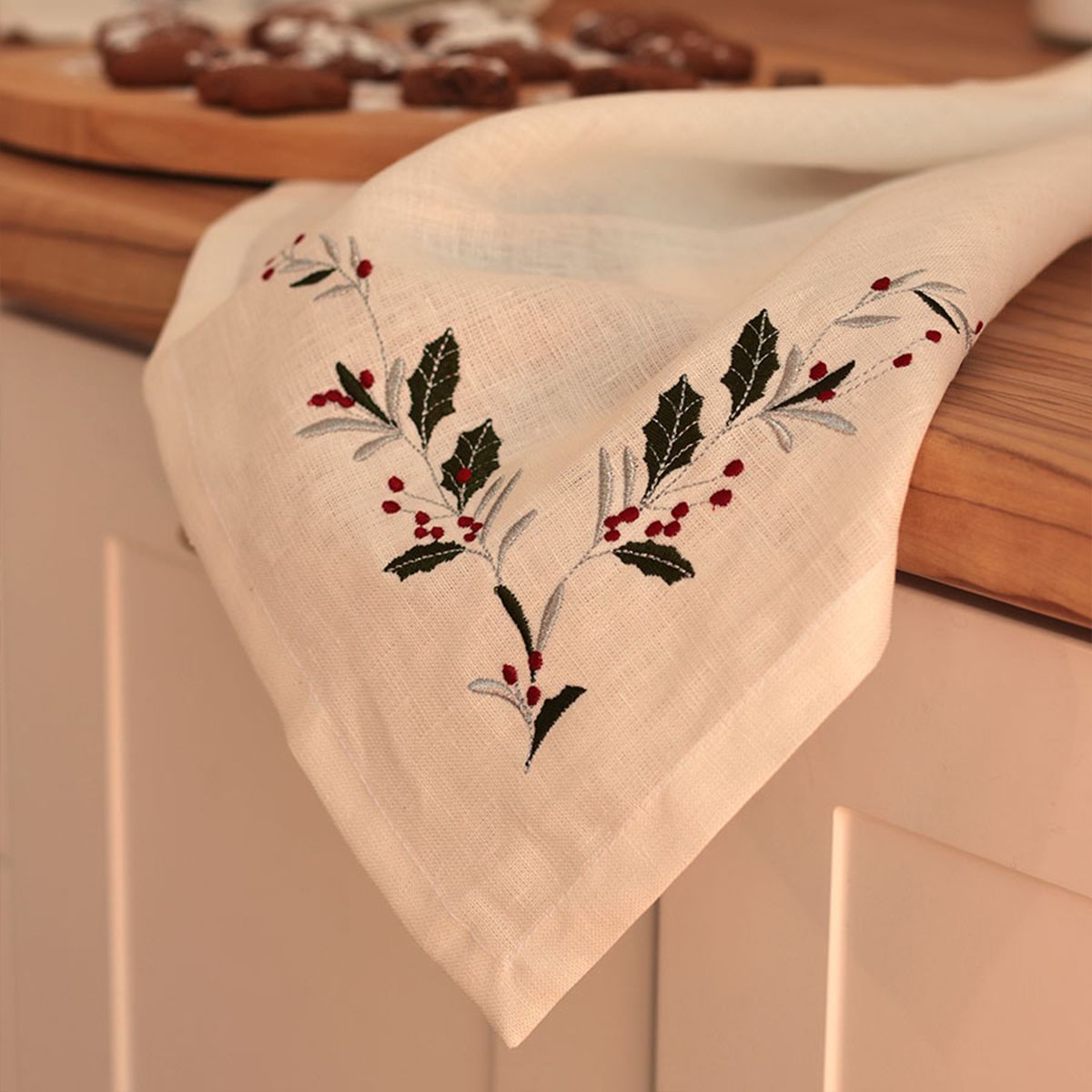

Салфетка SL Home New Year, 30х40 см, 1 шт, белый, Разноцветный