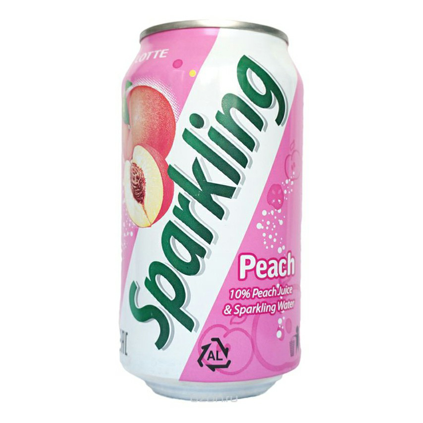 Газированный напиток Lotte Sparkling Персик 0,355 л