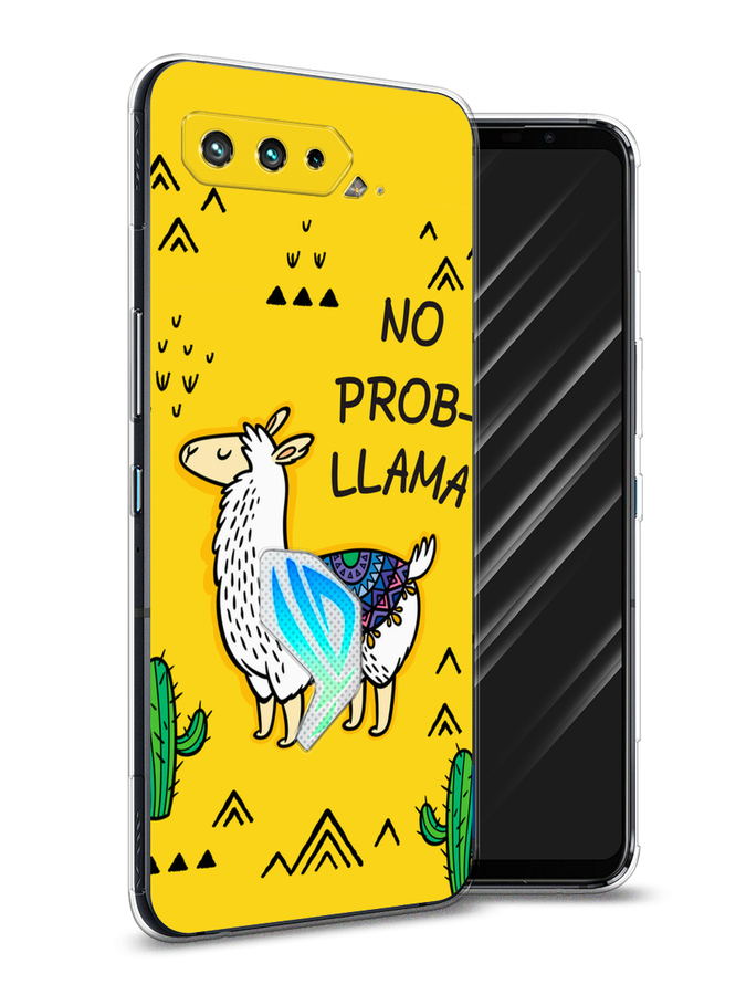 

Чехол Awog на Asus ROG Phone 5S "No probLLama", Желтый;черный;синий, 44550-2