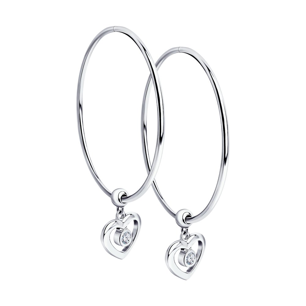 

Серьги из серебра с фианитами SOKOLOV 94023271, 94023271