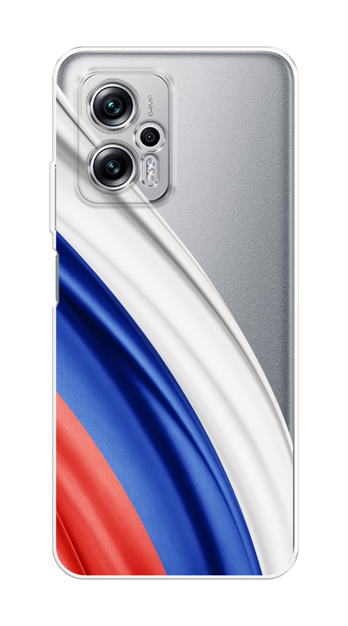 

Чехол на Poco X4 GT/Redmi Note 11T Pro/11T Pro Plus "Флаг России уголок", Белый;синий;красный;прозрачный, 315550-1