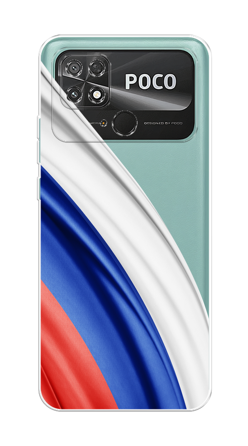 

Чехол на Xiaomi Poco C40 "Флаг России уголок", Белый;синий;красный;прозрачный, 315850-1