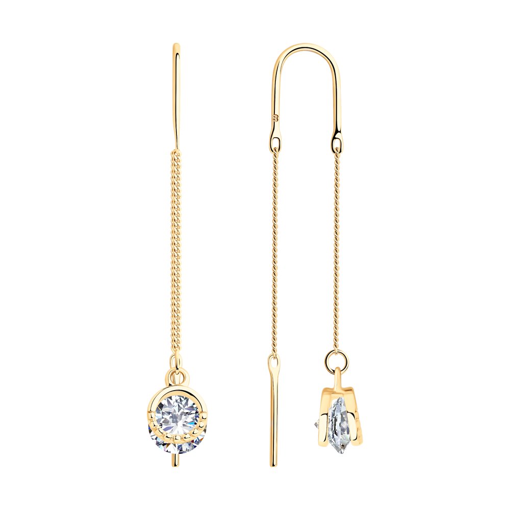 

Серьги из серебра с фианитами SOKOLOV 93021048, 93021048