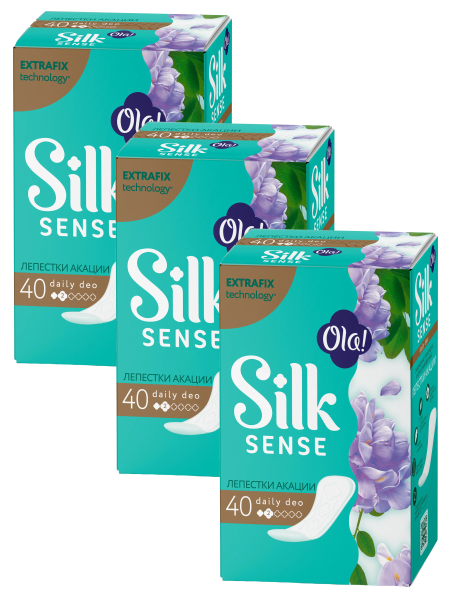 

Комплект Ola! SILK SENSE DAILY DEO Прокладки впит. Лепестки акации 40 шт/упак.х3 упак., Комплект Ola! SILK SENSE DAILY DEO Прокладки женс. гигиен. впит. Лепестки акации 40 шт/упак.х3 упак.
