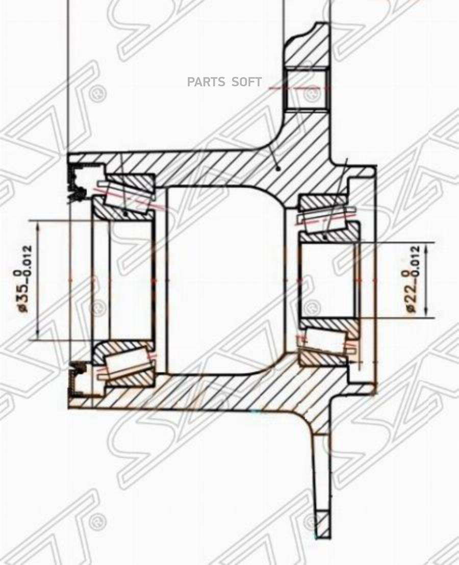 

SAT ST-2043300625 Ступичный узел перед MERCEDES BENZ C-CLASSE 204 2006- 1шт