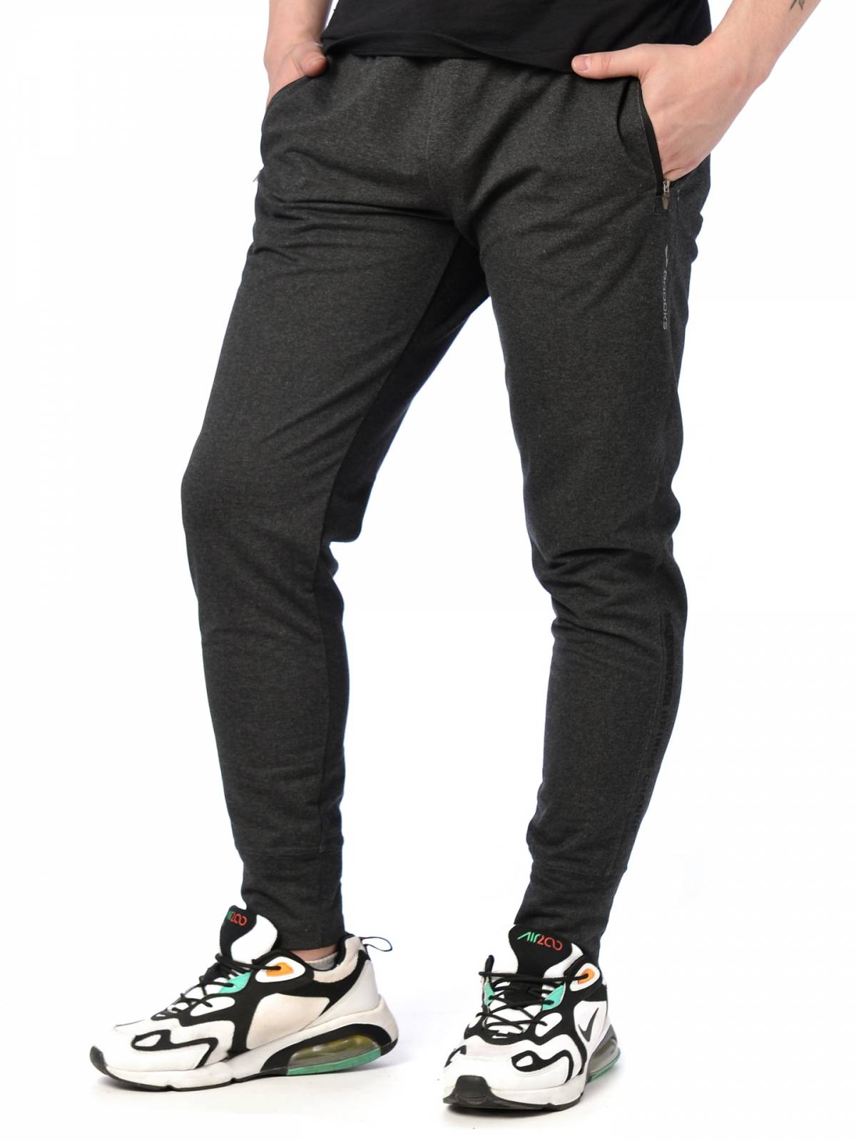 Спортивные брюки мужские Brooks 3828 серые 46 RU