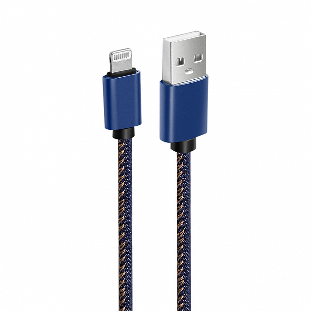 фото Кабель olmio jeans, usb 2.0 - 8-pin, 1.2м, 2.1a