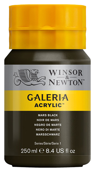 фото Краска акриловая winsor&newton galeria 250 мл черный марс