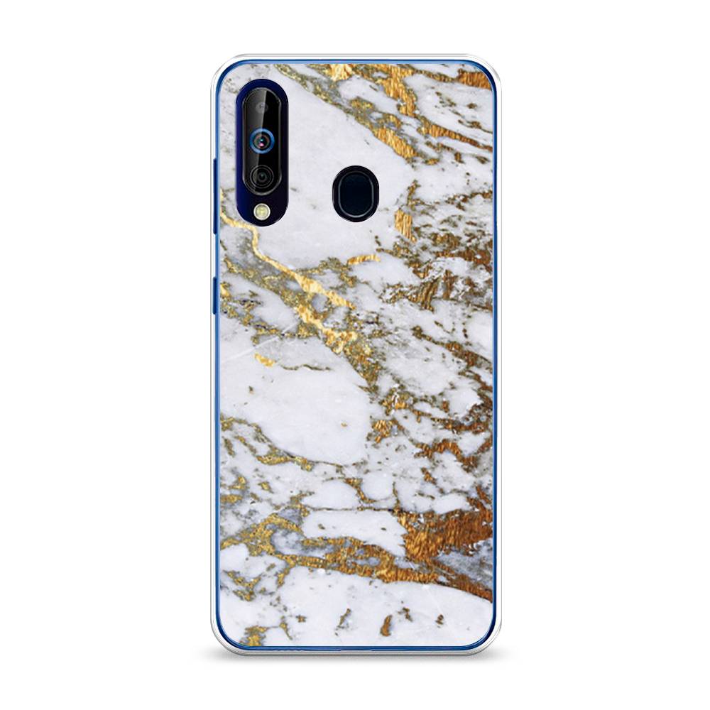 фото Силиконовый чехол "белый мрамор" на samsung galaxy a60 awog