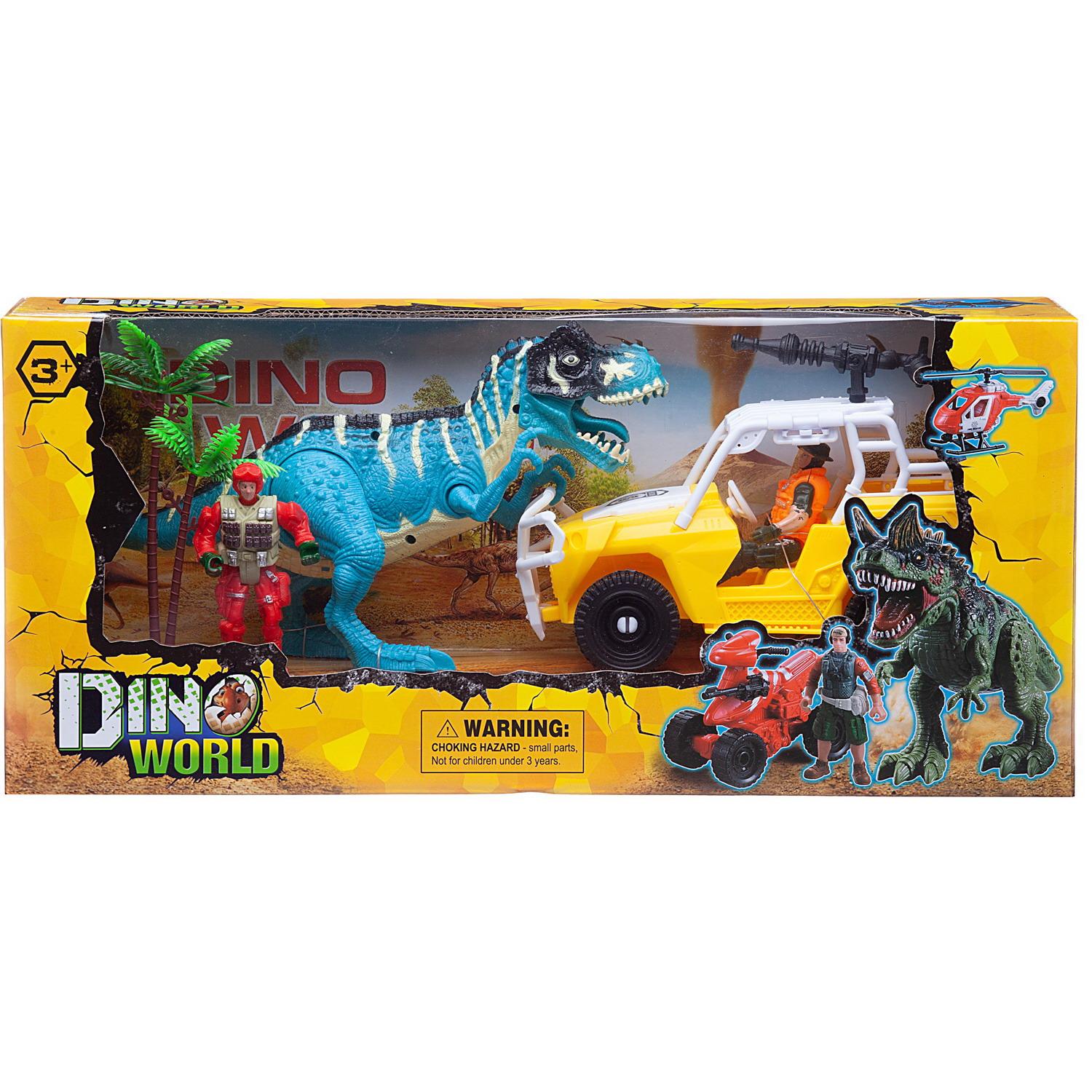 Купить WA-14212, Игровой набор Junfa Мир динозавров динозавр, джип-сафари, фигурка человека, акссесуары, Junfa toys,