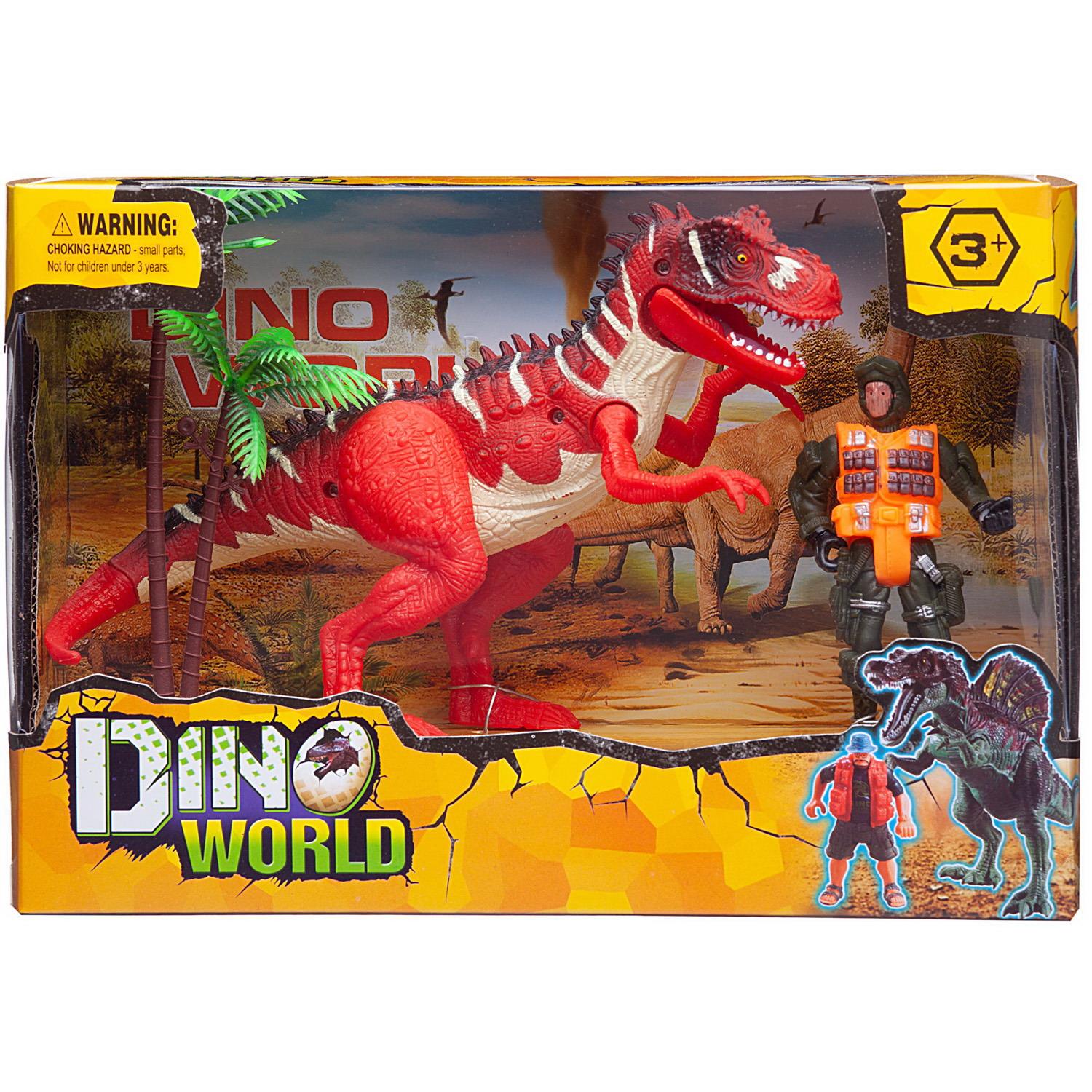 Купить WA-14231, Игровой набор Junfa Мир динозавров (большой динозавр, фигурка человека, акссесуары), Junfa toys,