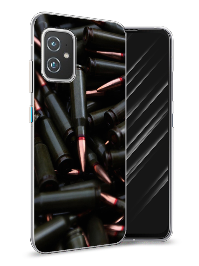

Чехол Awog на Asus ZenFone 8 "Пули черные", Черный;коричневый, 44450-5