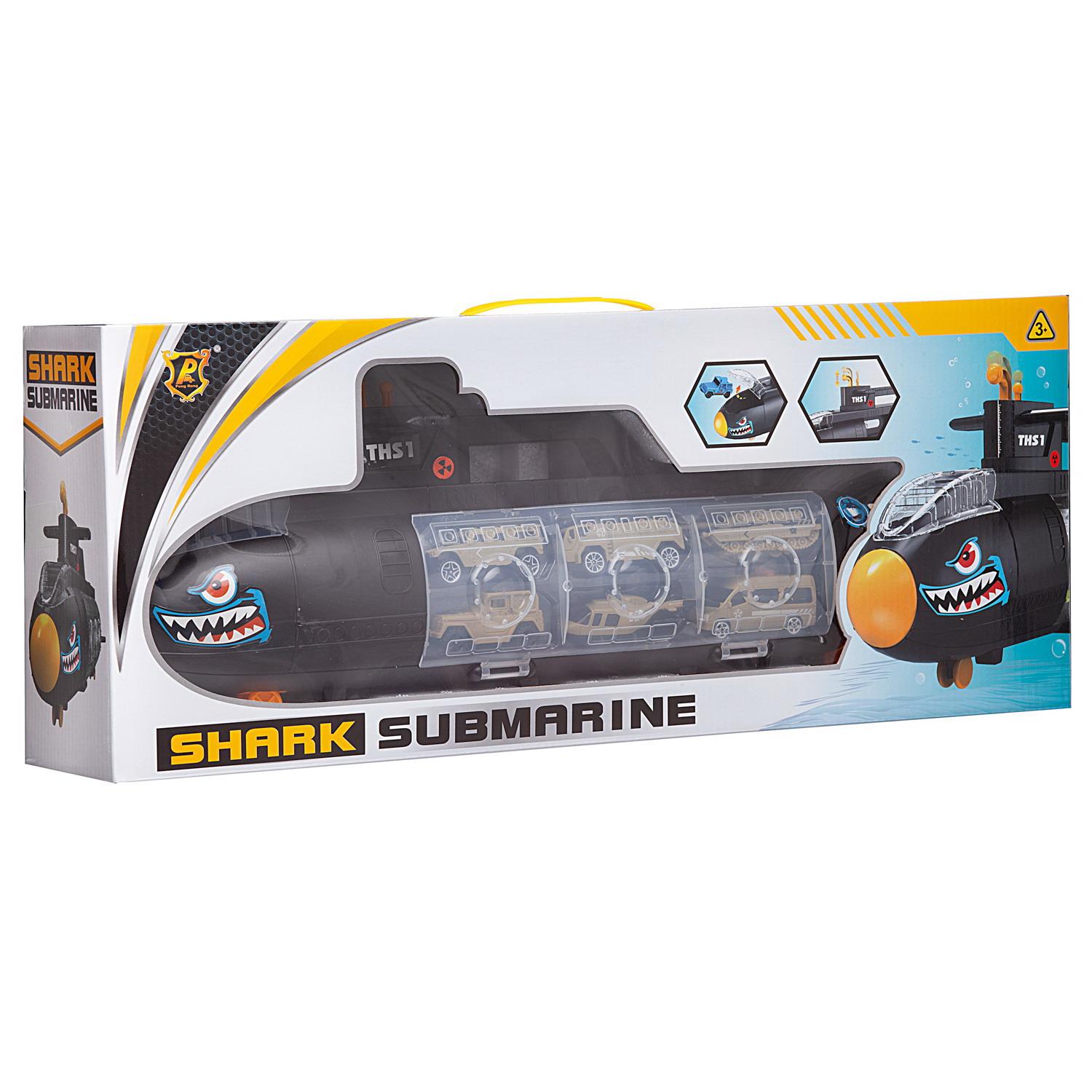 фото Игровой набор junfa подводная лодка с 5 военными машинками и вертолетом junfa toys