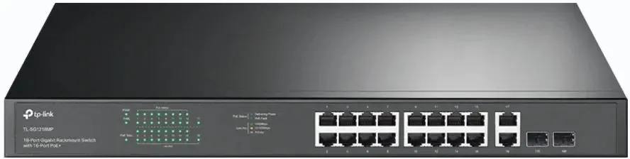 

Коммутатор TP-Link TL-SG1218MP черный, TL-SG1218MP