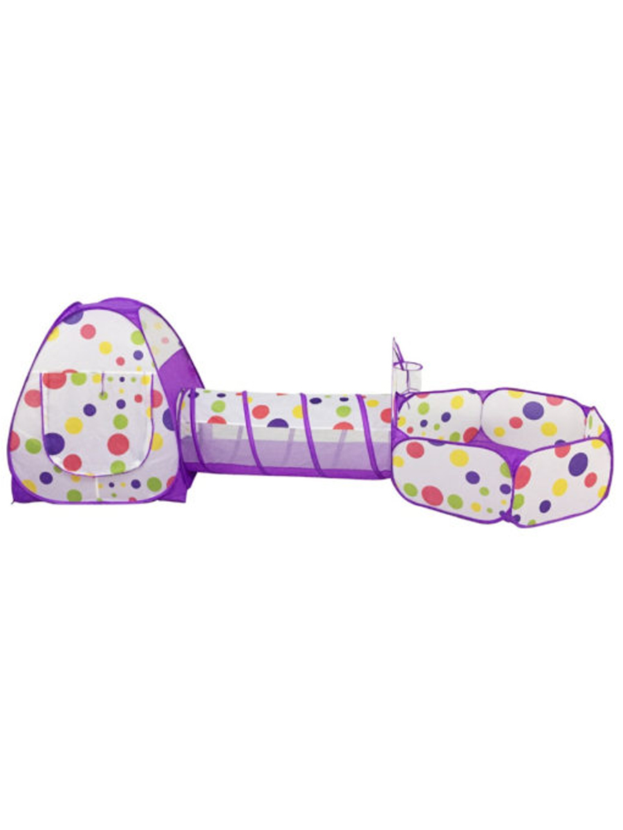 фото Тоннель с палаткой urm фиолетовый текстильный с металлическим каркасом из мемори проволок