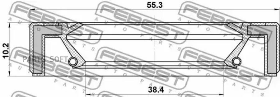 

FEBEST 95GAY40551014C Сальник привода