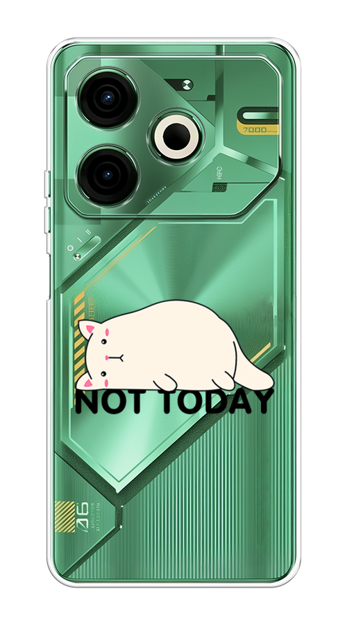 

Чехол на Tecno Pova 6 Neo "Cat not today", Белый;розовый;черный, 309050-1