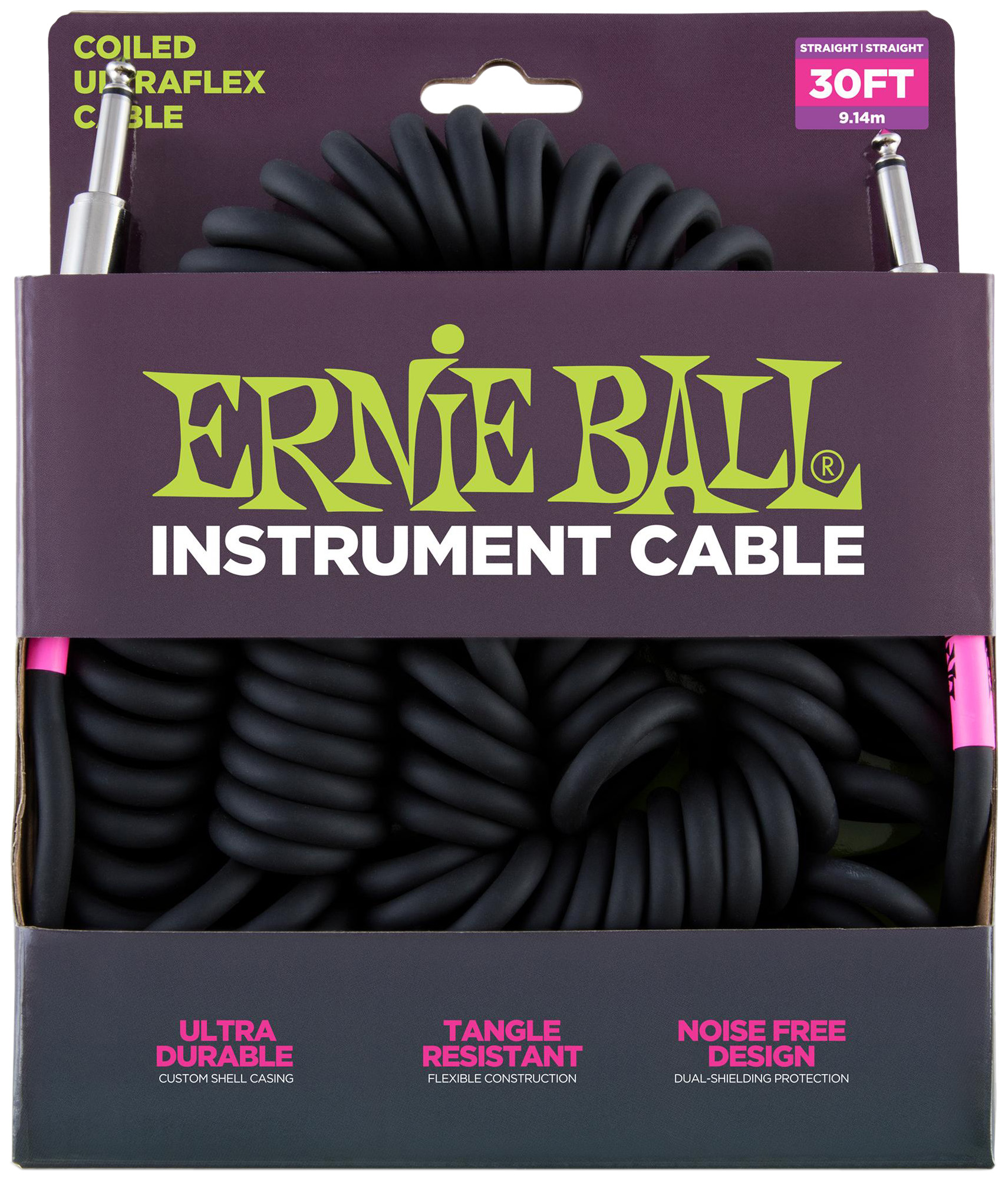 Кабель инструментальный Ernie Ball 6044 9 метров черный