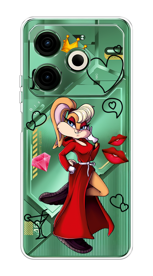 

Чехол на Tecno Pova 6 Neo "Rich Lola Bunny", Красный;бежевый;оранжевый, 309050-1