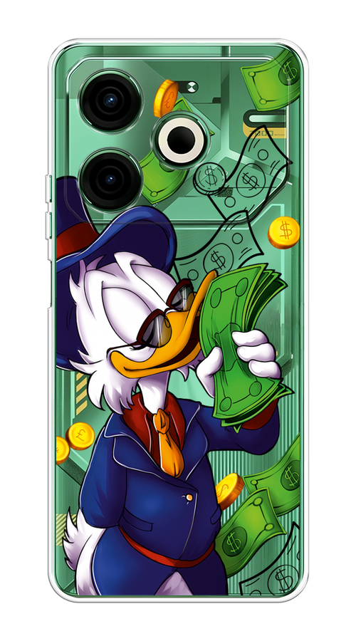 

Чехол на Tecno Pova 6 Neo "Scrooge McDuck with Money", Синий;зеленый;белый, 309050-1