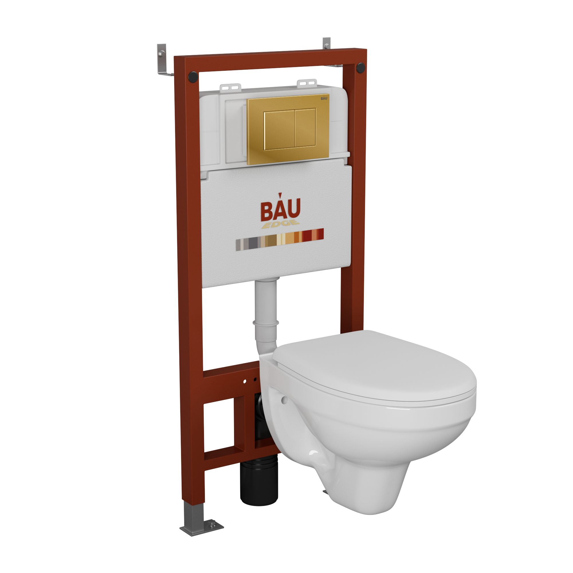 Комплект BAU 6 в 1: инсталляция BAU PRO, унитаз подвесной Rio Luxe, сиденье
