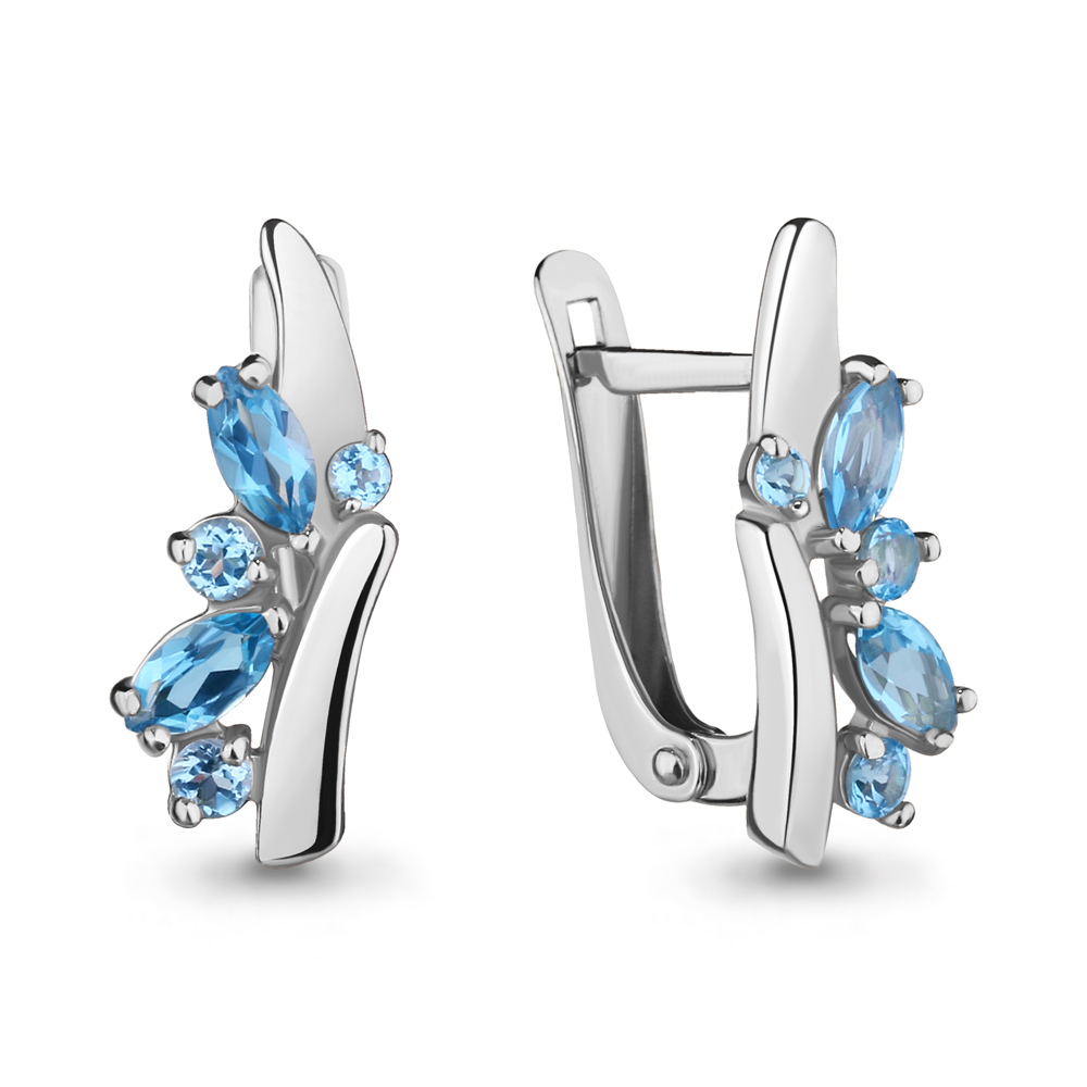 

Серьги из серебра с топазом Aquamarine 4713705_925_р, 4713705_925_р