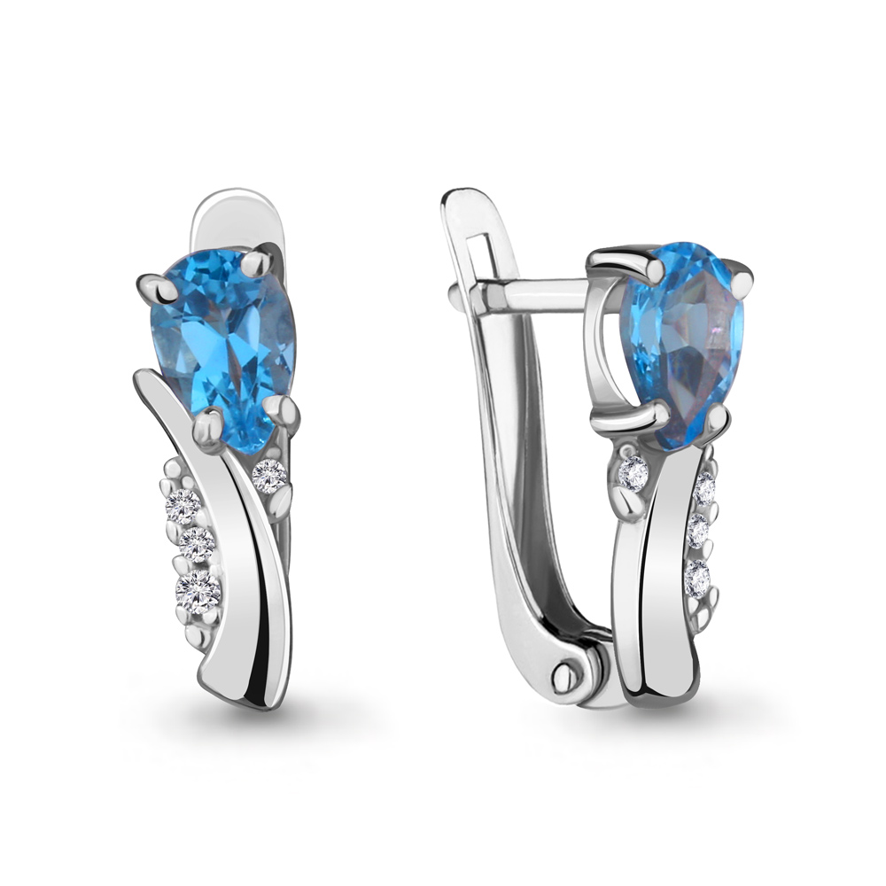 

Серьги из серебра с топазом Aquamarine 4713905А_925_р, 4713905А_925_р