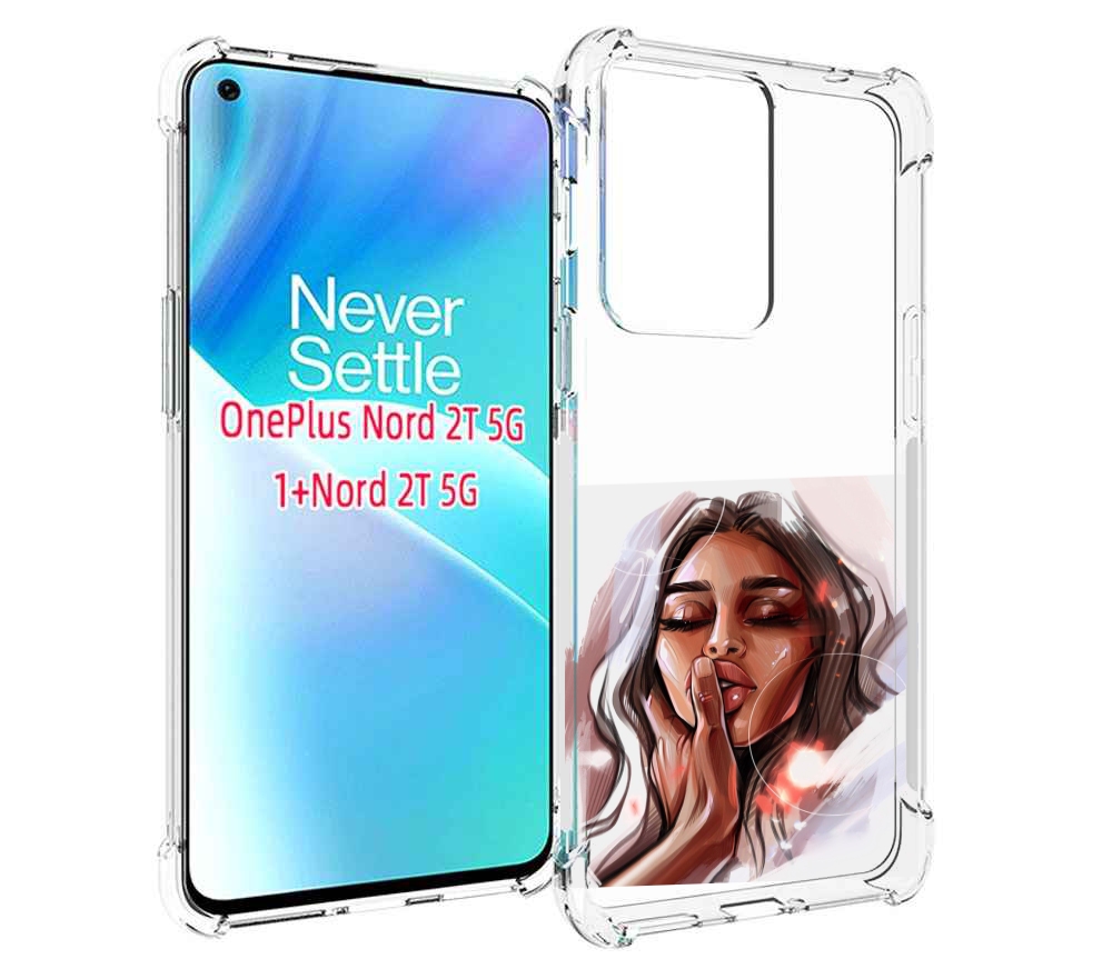 

Чехол MyPads Большие-губы женский для OnePlus Nord 2T, Прозрачный, Tocco