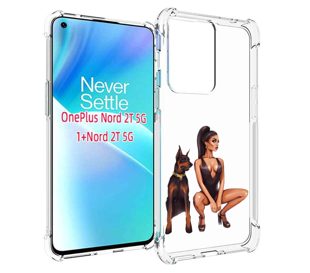 

Чехол MyPads Борзая-девушка для OnePlus Nord 2T, Прозрачный, Tocco