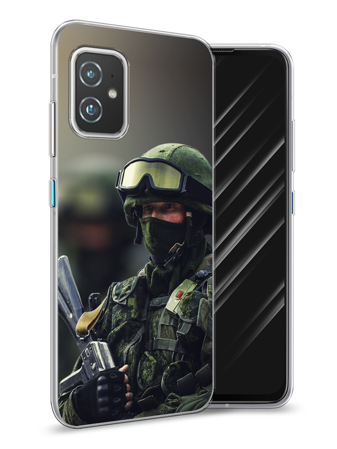 

Чехол Awog на Asus ZenFone 8 "Солдат", Зеленый;серый, 44450-5
