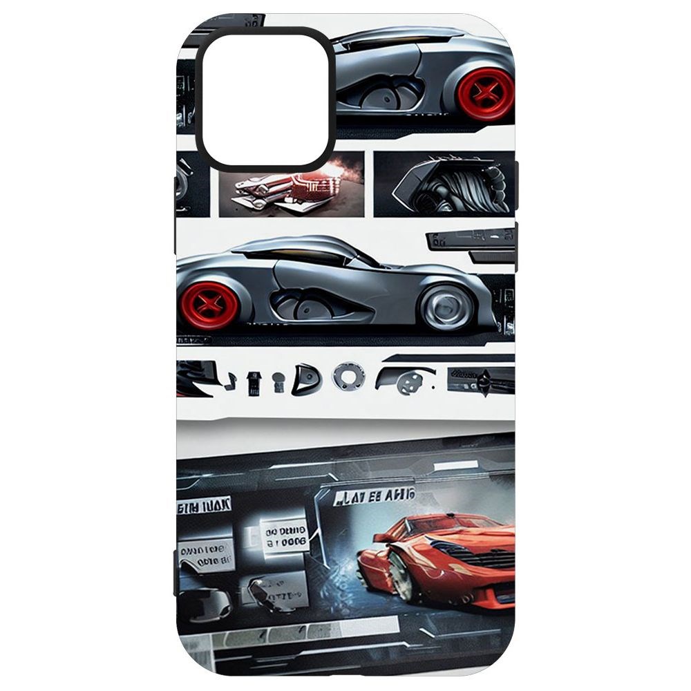 

Чехол-накладка Софт Гаражный постер для iPhone 12 Pro, Черный