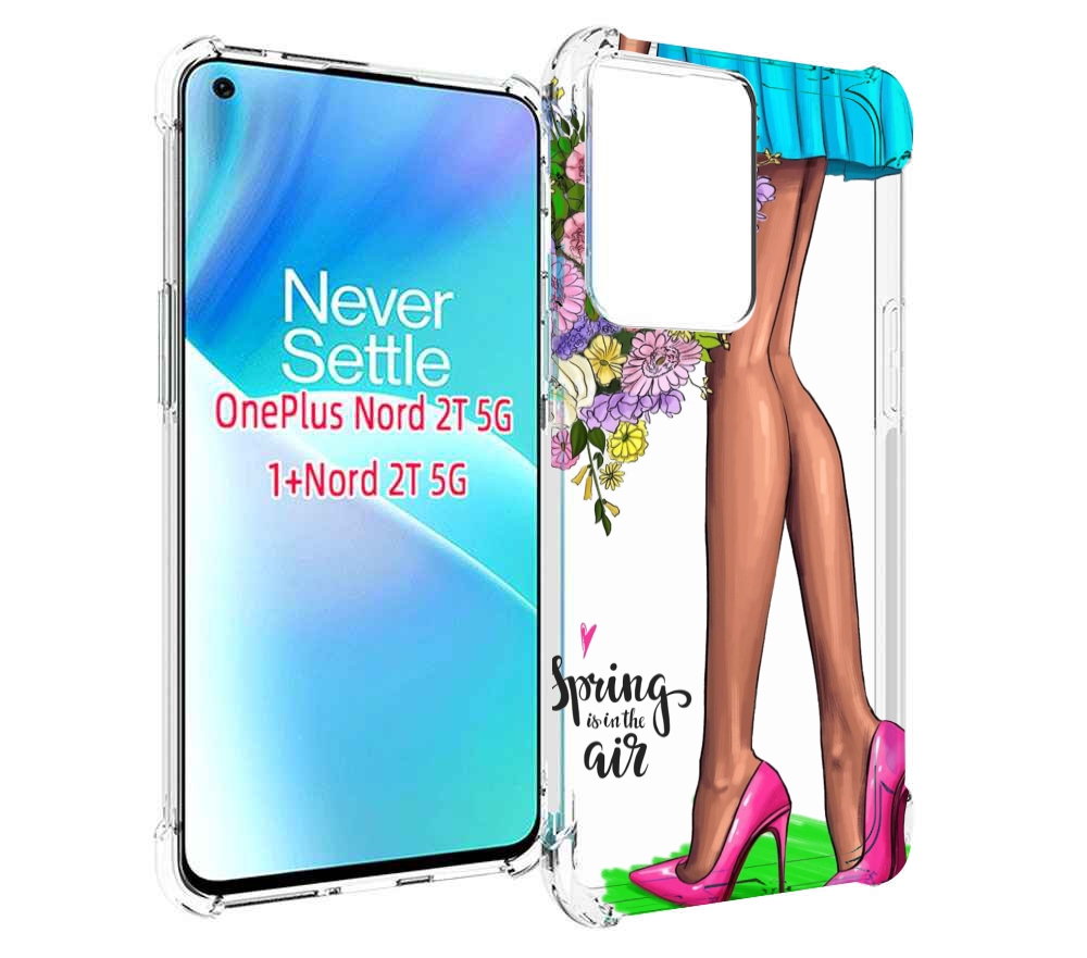 

Чехол MyPads Весна-в-воздухе женский для OnePlus Nord 2T, Прозрачный, Tocco
