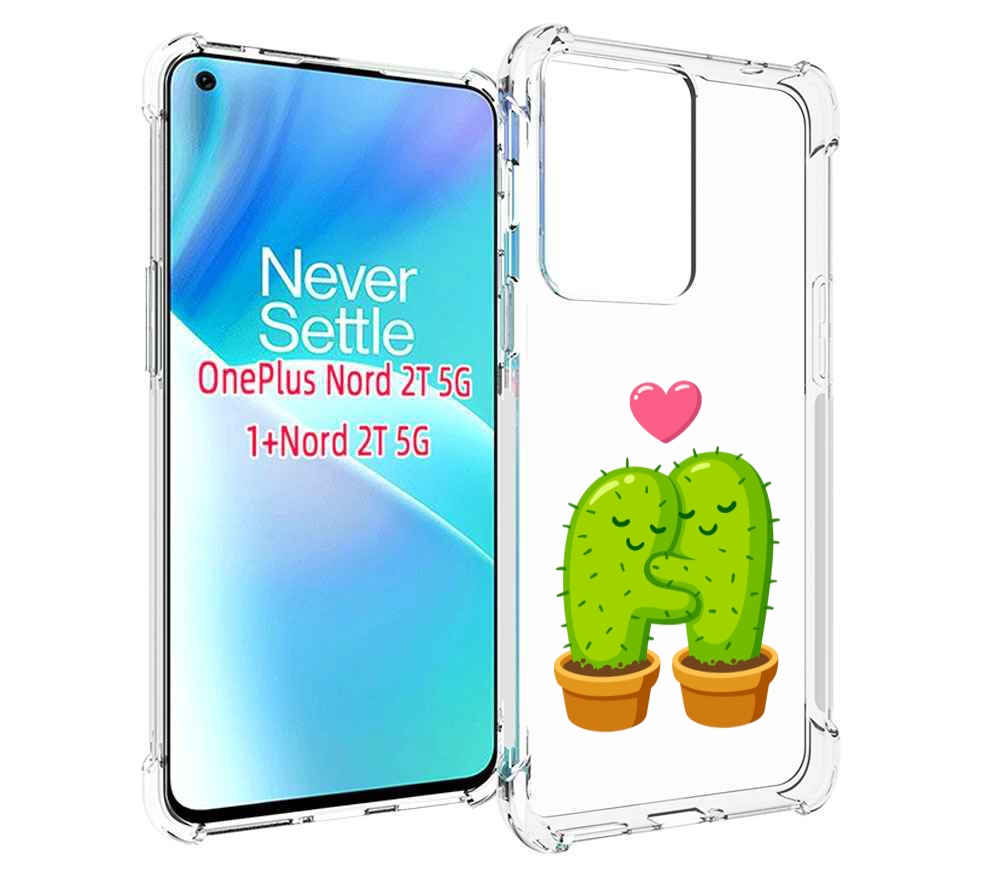 

Чехол MyPads Влюбленные-кактусы для OnePlus Nord 2T, Прозрачный, Tocco