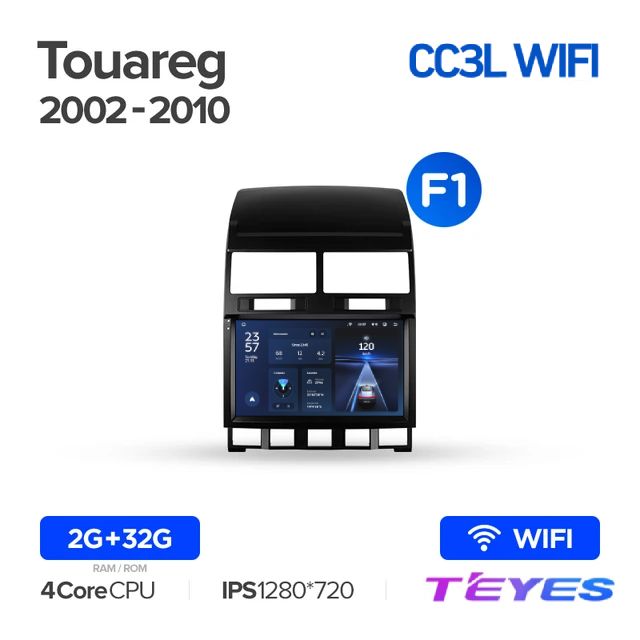 

Магнитола Teyes CC3L Wi-Fi 2/32 9" для Volkswagen Touareg GP 2002-2010 (Тип F1), CC3L Wi-Fi 2/32 9"