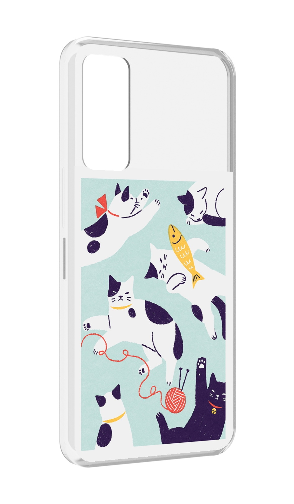 

Чехол MyPads коты-с-клубками для TCL 30 / TCL 30 5G / TCL 30+ plus, Прозрачный, Tocco