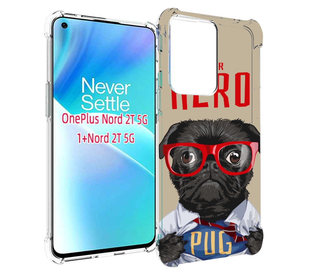 

Чехол MyPads Герой-PUG для OnePlus Nord 2T, Прозрачный, Tocco